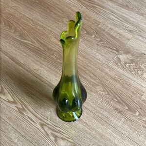 Elegant Green Viking Six Petal Swung Glass Vase